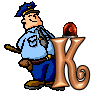 GIF animado (43776) Letra k policia