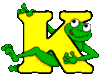 GIF animado (31787) Letra k rana