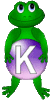 GIF animado (31813) Letra k rana verde