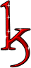 GIF animado (44138) Letra k roja decoracion