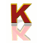 GIF animado (44418) Letra k roja reflejo