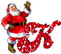 GIF animado (41541) Letra k santa claus