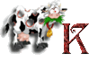 GIF animado (32270) Letra k vaca divertida