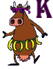 GIF animado (32296) Letra k vaca loca