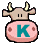 GIF animado (32322) Letra k vaquita