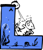 GIF animado (31513) Letra l acuario peces