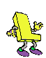 GIF animado (39748) Letra l amarilla brazos piernas