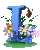 GIF animado (36872) Letra l azul flores
