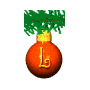 GIF animado (40710) Letra l bola navidad