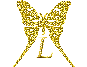 GIF animado (30462) Letra l mariposa oro