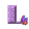 GIF animado (30570) Letra l mariposa romantica
