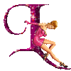 GIF animado (34133) Letra l mujer glitter