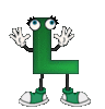 GIF animado (39815) Letra l muneco verde.gif
