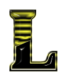 GIF animado (42100) Letra l negra amarilla