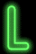 GIF animado (42254) Letra l neon verde