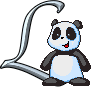 GIF animado (31320) Letra l oso panda