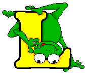 Imagen GIF de Letra l rana animado