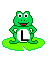 GIF animado (31840) Letra l ranita