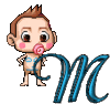 GIF animado (43049) Letra m bebe