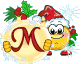 GIF animado (41130) Letra m emoticono navidad