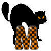 GIF animado (38213) Letra m gato negro