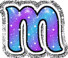 GIF animado (34628) Letra m glitter