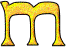 GIF animado (32678) Letra m glitter amarilla
