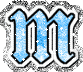 GIF animado (32859) Letra m glitter azul