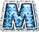 GIF animado (32912) Letra m glitter azul