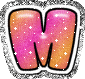 GIF animado (33614) Letra m glitter fiesta
