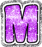 GIF animado (33022) Letra m glitter fucsia