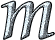 GIF animado (32994) Letra m glitter gris