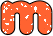GIF animado (34183) Letra m glitter naranja