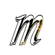 GIF animado (34184) Letra m glitter negra