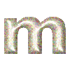 GIF animado (34523) Letra m glitter transparente
