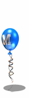 GIF animado (39500) Letra m globo azul