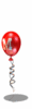 GIF animado (39527) Letra m globo rojo