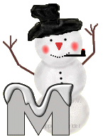 GIF animado (41219) Letra m hombre nieve