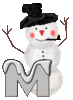 GIF animado (41219) Letra m hombre nieve