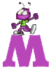 GIF animado (30106) Letra m hormiga