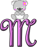 GIF animado (30260) Letra m koala