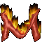 GIF animado (37610) Letra m llamas