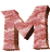 GIF animado (44897) Letra m marmol rosa