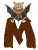 GIF animado (30972) Letra m murcielago vampiro