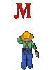 GIF animado (43584) Letra m nino