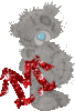 GIF animado (34325) Letra m osito gris