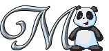 GIF animado (31321) Letra m oso panda