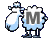GIF animado (31449) Letra m oveja lana