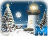 GIF animado (41516) Letra m paisaje navidad