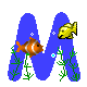 GIF animado (31487) Letra m peces